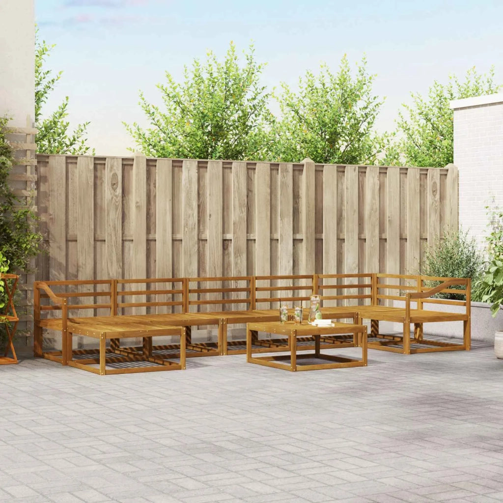 Set di divani da esterno 8 pcs Naturale