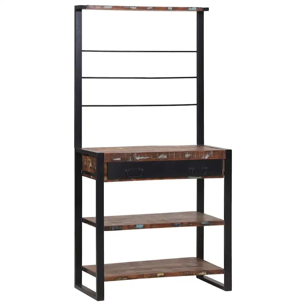 Scaffale da cucina Multicolore e nero 80 x 40 x 160 cm CFW5930652