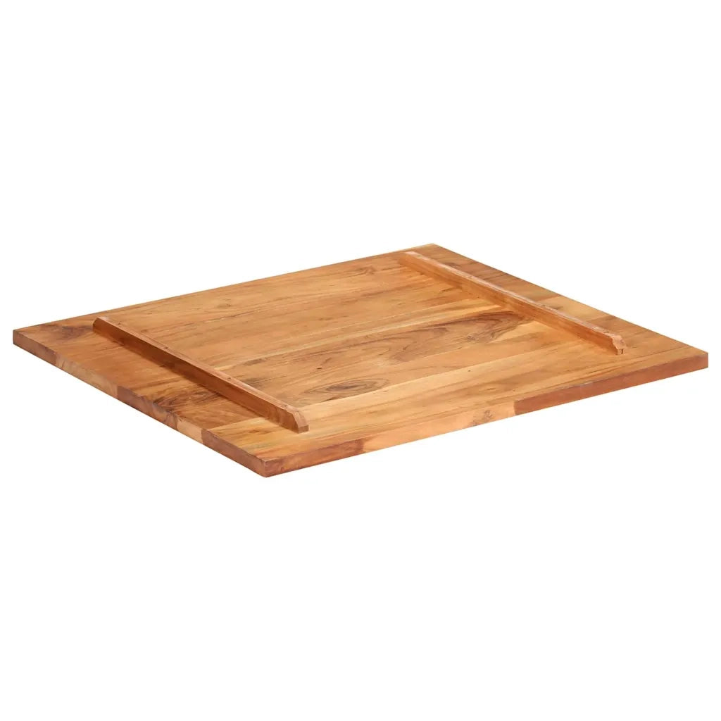 Piano Tavolo in Legno Massello di Acacia 25-27 mm 70x80 cm 285996