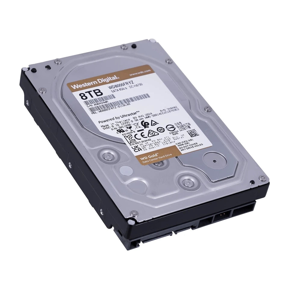 Western Digital Gold WD8005FRYZ hard disk interno da 3,5" 8 TB Serial ATA III