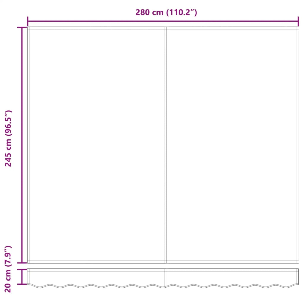 Tenda da Sole Verde e Giallo 300 x 250 x 165 cm 3330172