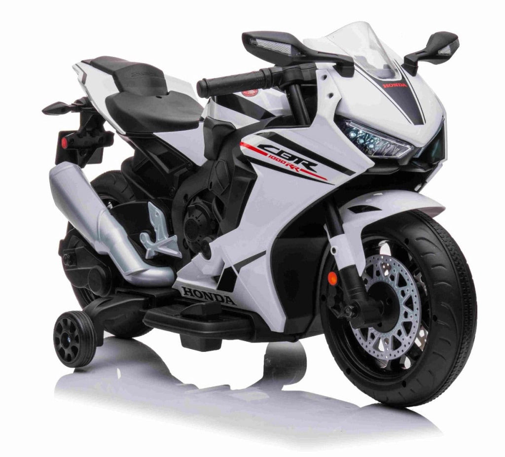 Moto Elettrica per Bambini 12V con Licenza Honda CBR 1000RR Bianca