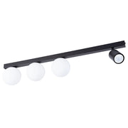 Plafoniera moderna Tavira nera 80cm 4 luci G9+GU10 Sigma