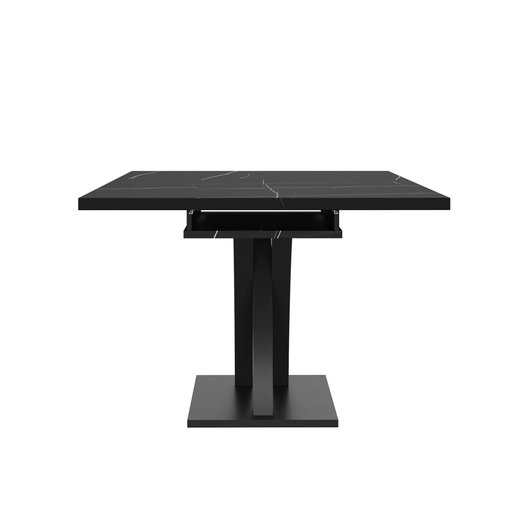 TAVOLO DA PRANZO ESTENSIBILE 120-160 x 80 x 76 cm MDF Nero