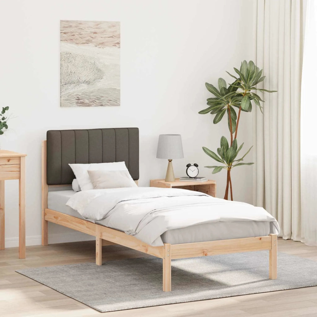 Letto con Testiera Rivestita Talpa 75 x 190 cm Pino massello