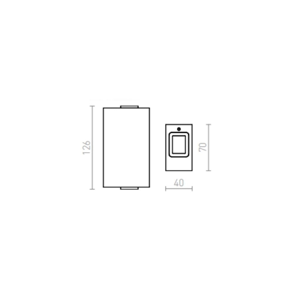 Faretto applique NICK II da parete alluminio pettinato 230V LED 2x3W 10° IP54 3000K