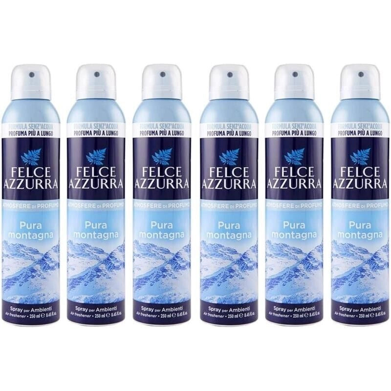 SET 6 FELCE AZZURRA DEODORANTE CASA SPRAY 250 ML PURA MONTAGNA