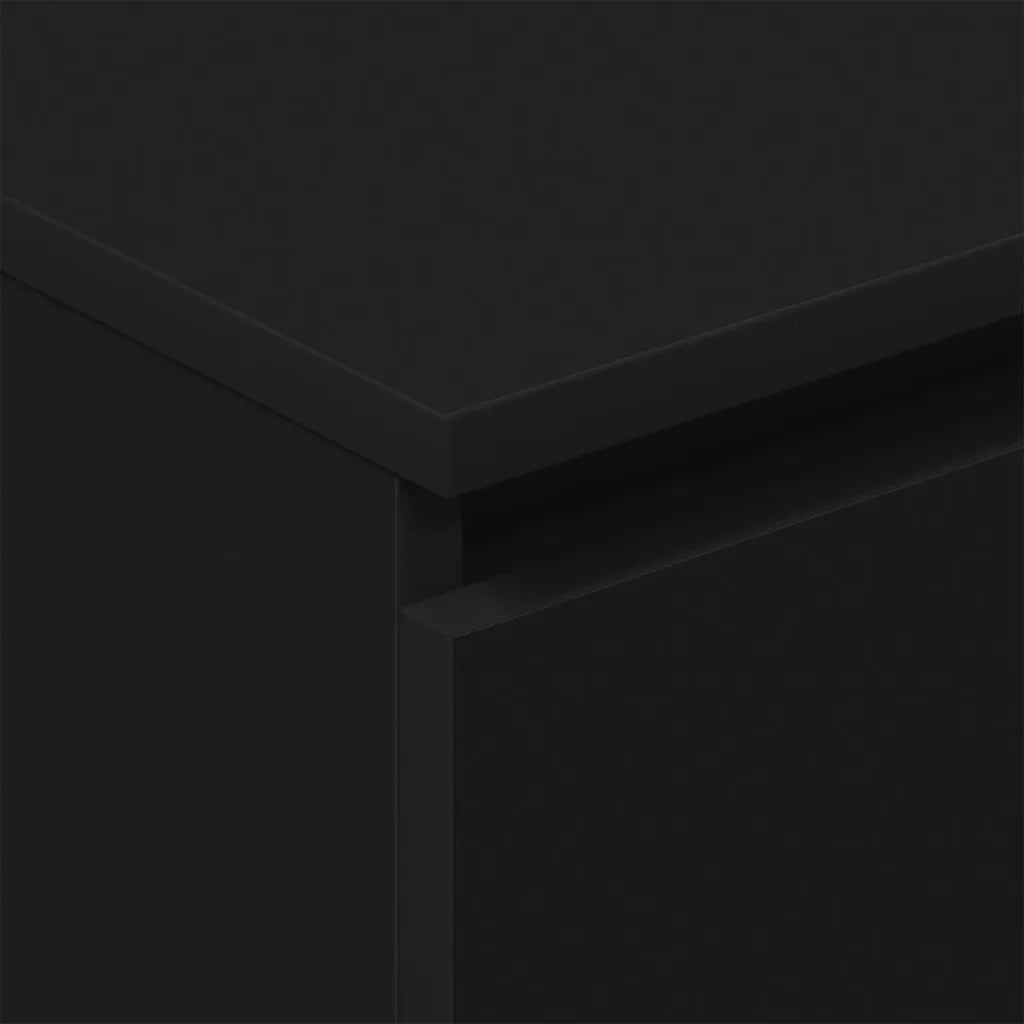 Credenza | Madia | Buffet da pranzo | Armadio da pranzo Nera 60x35x98,5 cm in Legno Multistrato
