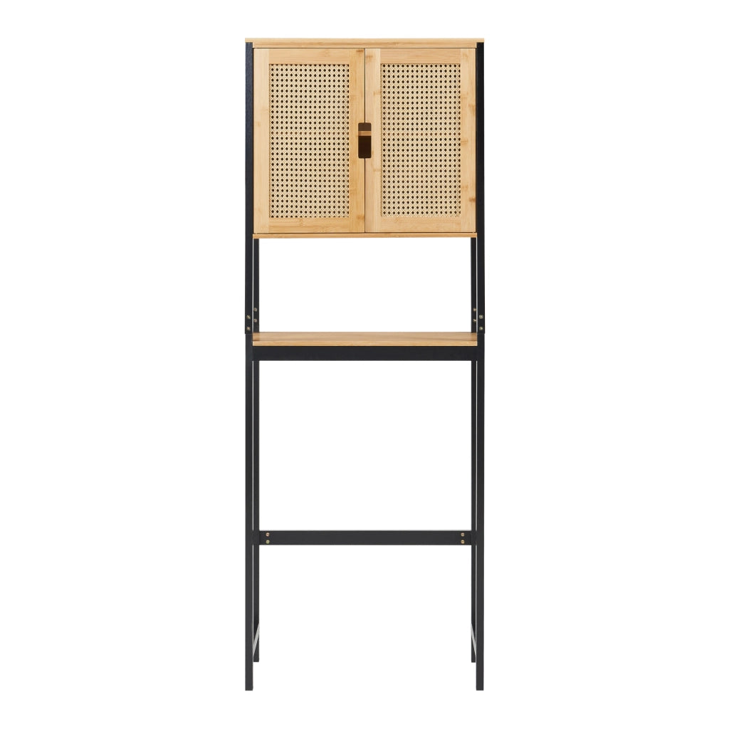 Armadietto Sopra Gabinetto Lavatrice Tervola Mobile Sovrastruttura per Bagno 172x63x27 cm [en.casa]