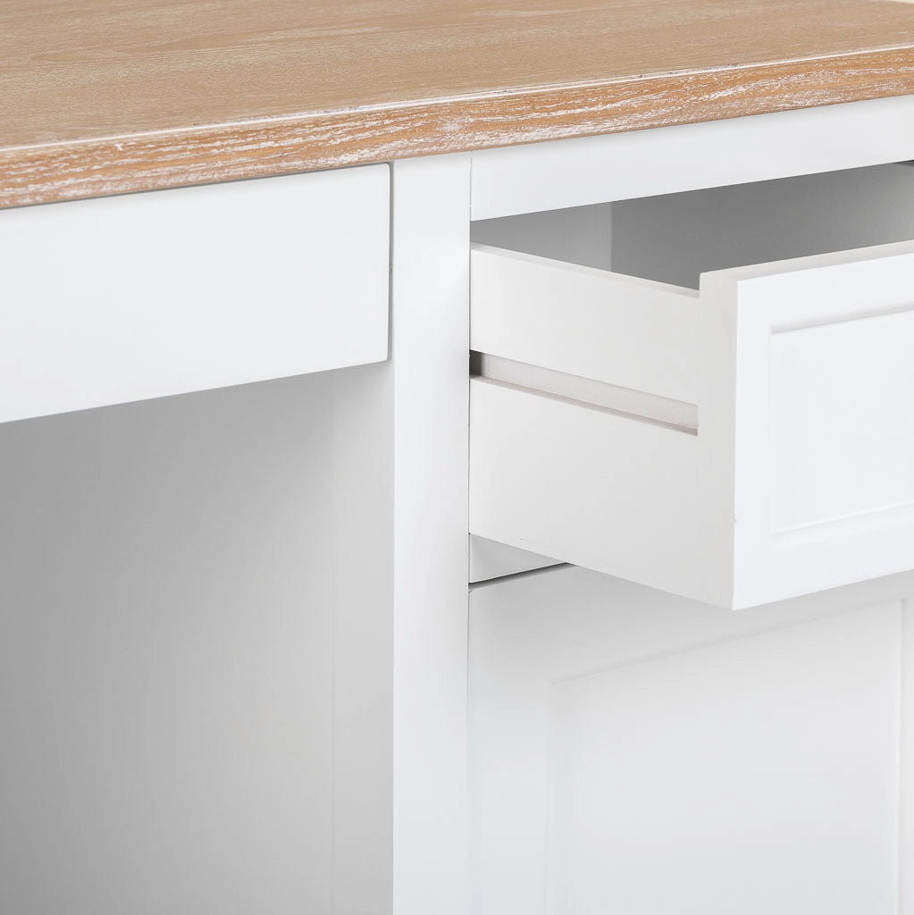 Tavolo scrivania in legno bianco 140x60x78,5h