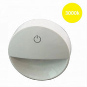 Trade Shop - Lampada Notturna Con Spina Accensione Touch Punto Luce Led Tonda Bianco Xgcmd-001 - -bianco Caldo      -