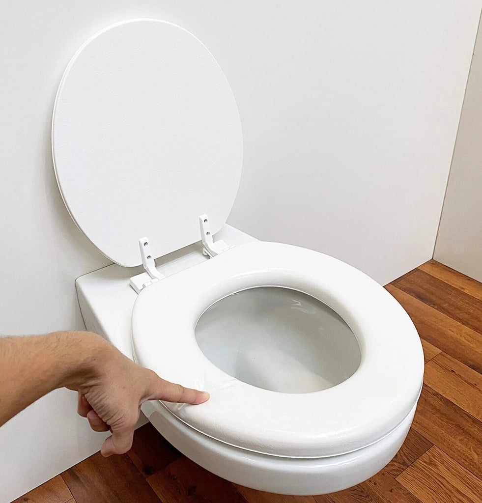 Sedile copriwater universale per bagno copri WC con seduta morbida 39x36cm 52992