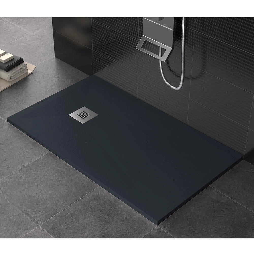 Piatto Doccia 80x100 cm in Pietra Bonussi Everest Antracite