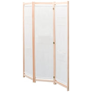 Paravento a 3 Pannelli-Divisorio Crema 120x170x4 cm in Tessuto
