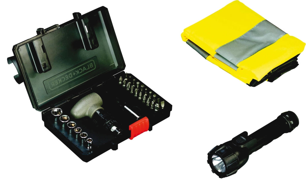 BLACK + DECKER VALIGETTA SET PER AVVITARE 30 PZ CON GILET E TO