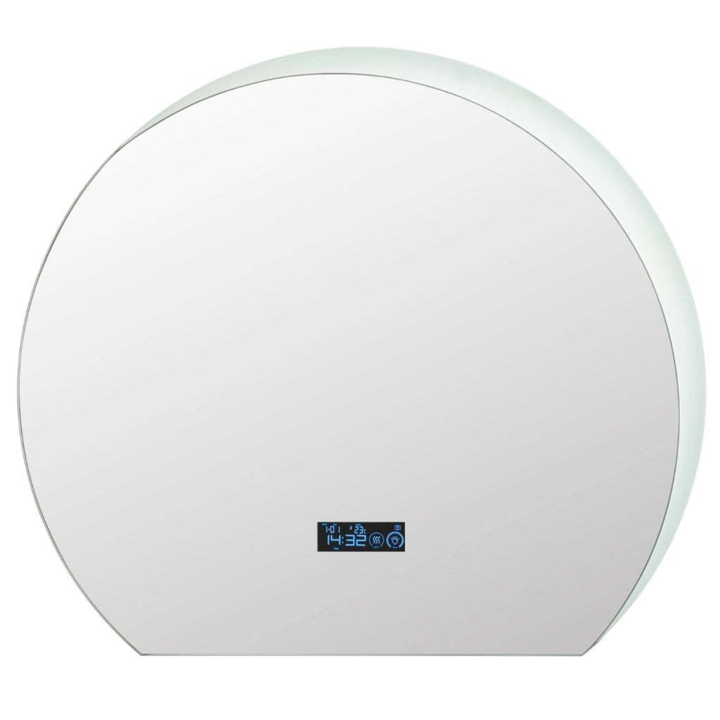 Specchio da bagno con aspetto di luce a mezzaluna luci LED regolabile a 3 colori, Specchio da parete decorativo-Specchi da parete