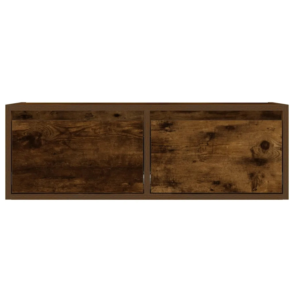 Mobile Porta TV con Luci LED Rovere Fumo 75x35,5x25 cm 860233