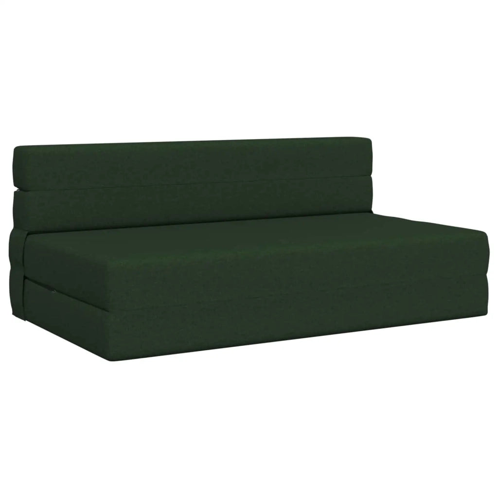 Divano Letto Pieghevole Verde Scuro 152 x 86,5 x 60 cm Tessuto