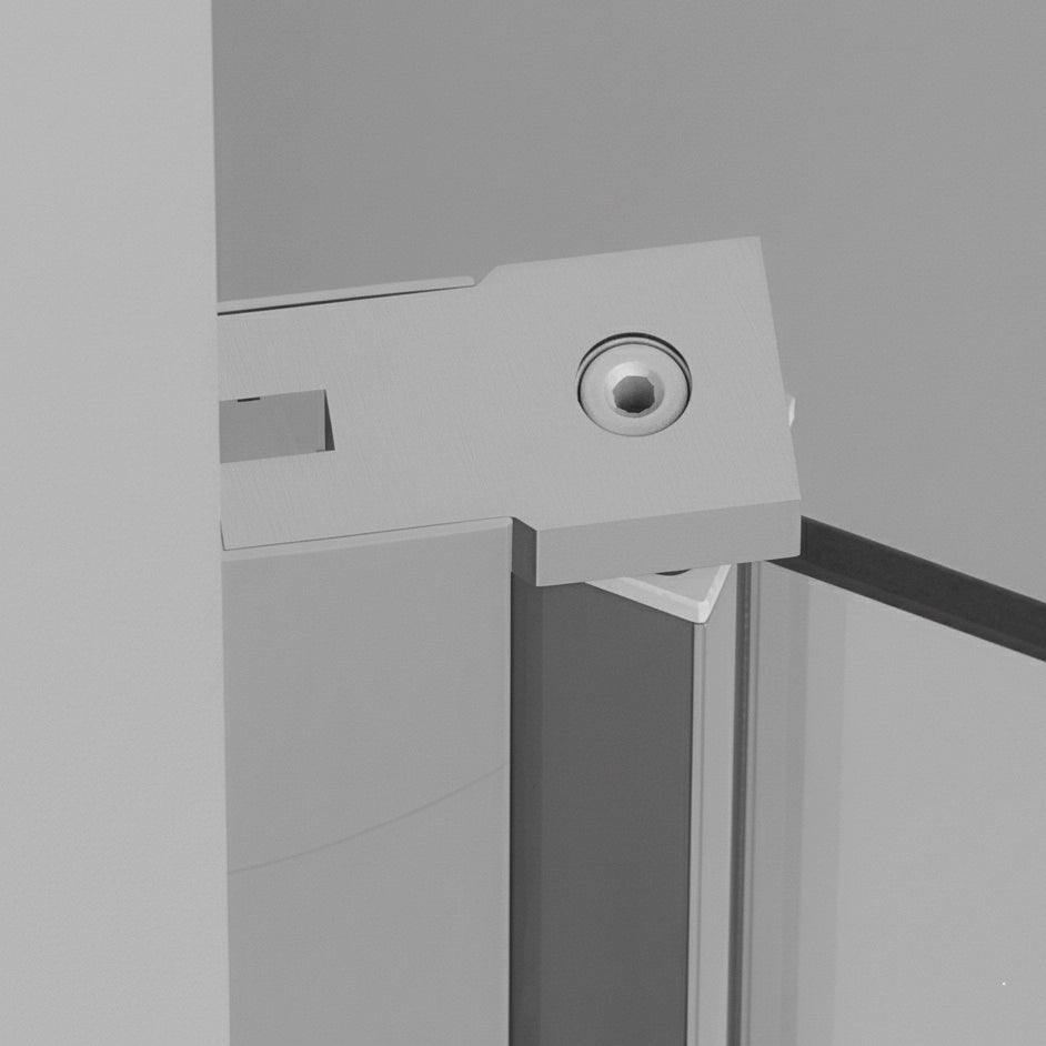 Porta doccia con apertura Saloon per nicchia 70cm in vetro temperato trasparente con profili cromo Neos
