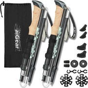 Pacchetto di 2 Trekkingstanghe in Alluminio 7075 Ultraleggero, Regolabili, con Sistema di Blocco Rapido, per Escursioni, Trekking e Campeggio, Dimensioni 105-125 cm