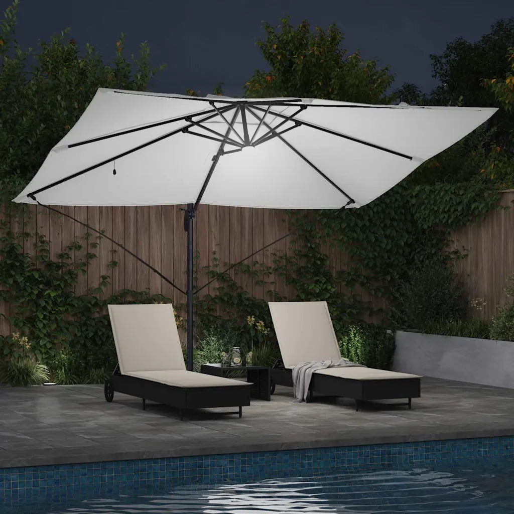Ombrellone Sabbia 351 x 250 x 253 cm Poliestere e Alluminio 42003359