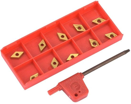 Inserti di Carburo 10 pezzi - Tavola di taglio Hobby - Taglio del Ferro - Efficienza di taglio migliorata - Sicuro e Duraturo - Adatto per varie operazioni di lavorazione