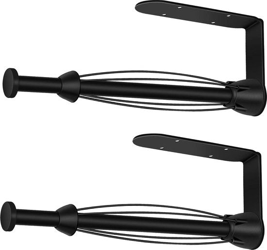 Sostegno per cucina con effetto d'assorbimento in acciaio inossidabile nero senza perforazione - 2 pezzi