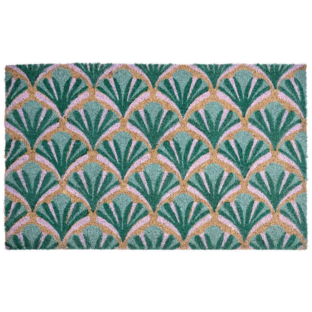 Zerbino in fibra di cocco verde con fondo antiscivolo 50 x 80 cm Zerbino decorativo antiscivolo di benvenuto