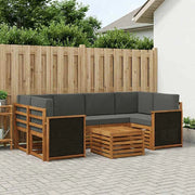Set di divani da esterno 7 pz Naturale e Antracite 3384073