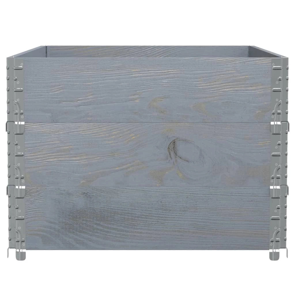 Vassoio per fioriera aiuola rialzata piante fiori terrazza giardino 120 x 80 cm legno massello di pino grigio 02_0037405