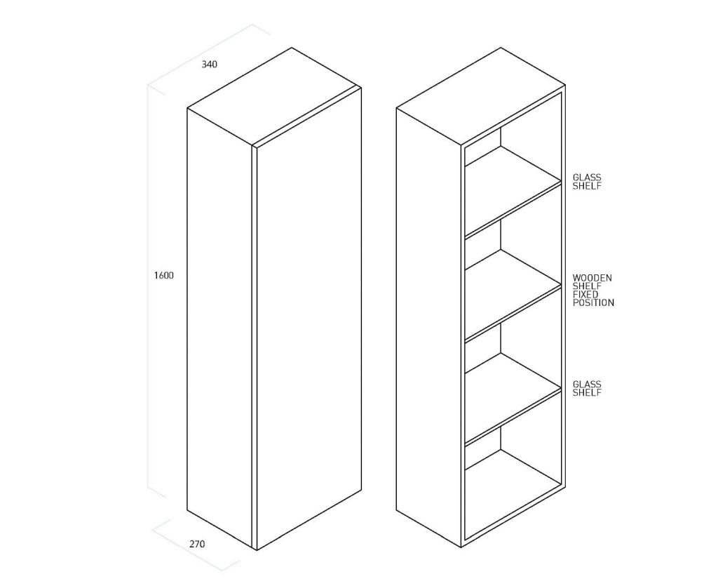 Mobile da Bagno Sospeso in Melamina Antigraffio 160x32x35cm TFT Luna Rovere Miele