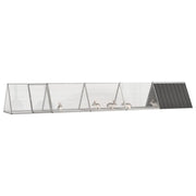 Gabbia per Conigli Antracite 504,5x80,5x71 cm Acciaio Zincato 3106448