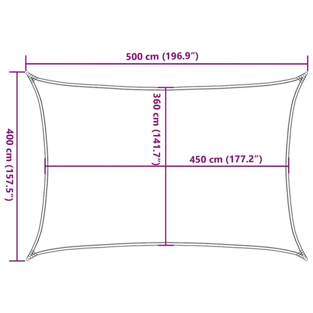 Vela Parasole 160 g/m² Talpa 4x5 m in HDPE 311408