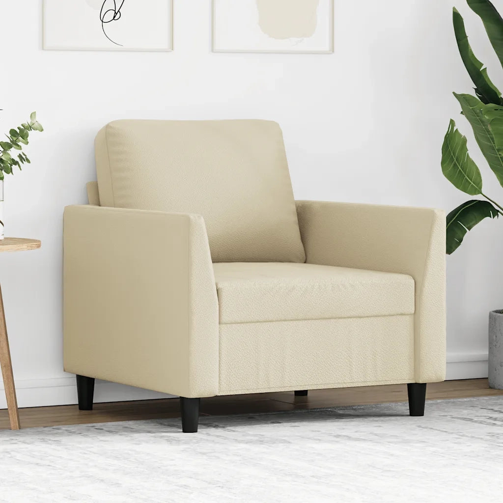 vidaXL Poltrona Crema 60 cm in Similpelle