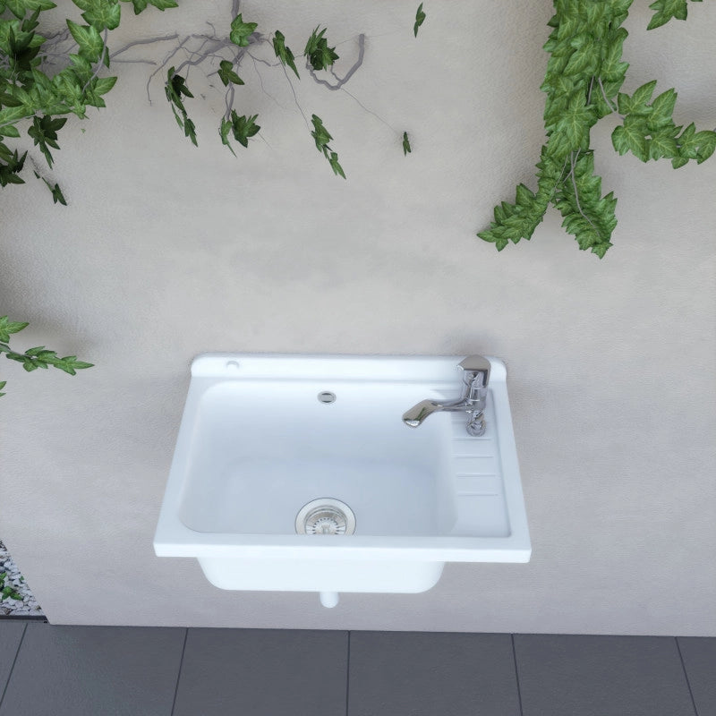Pilozzo a muro 58x38 cm con sgocciolatoio  Grigio  Profondo e anti UV  Ideale per esterno  Kit di montaggio  Negrari