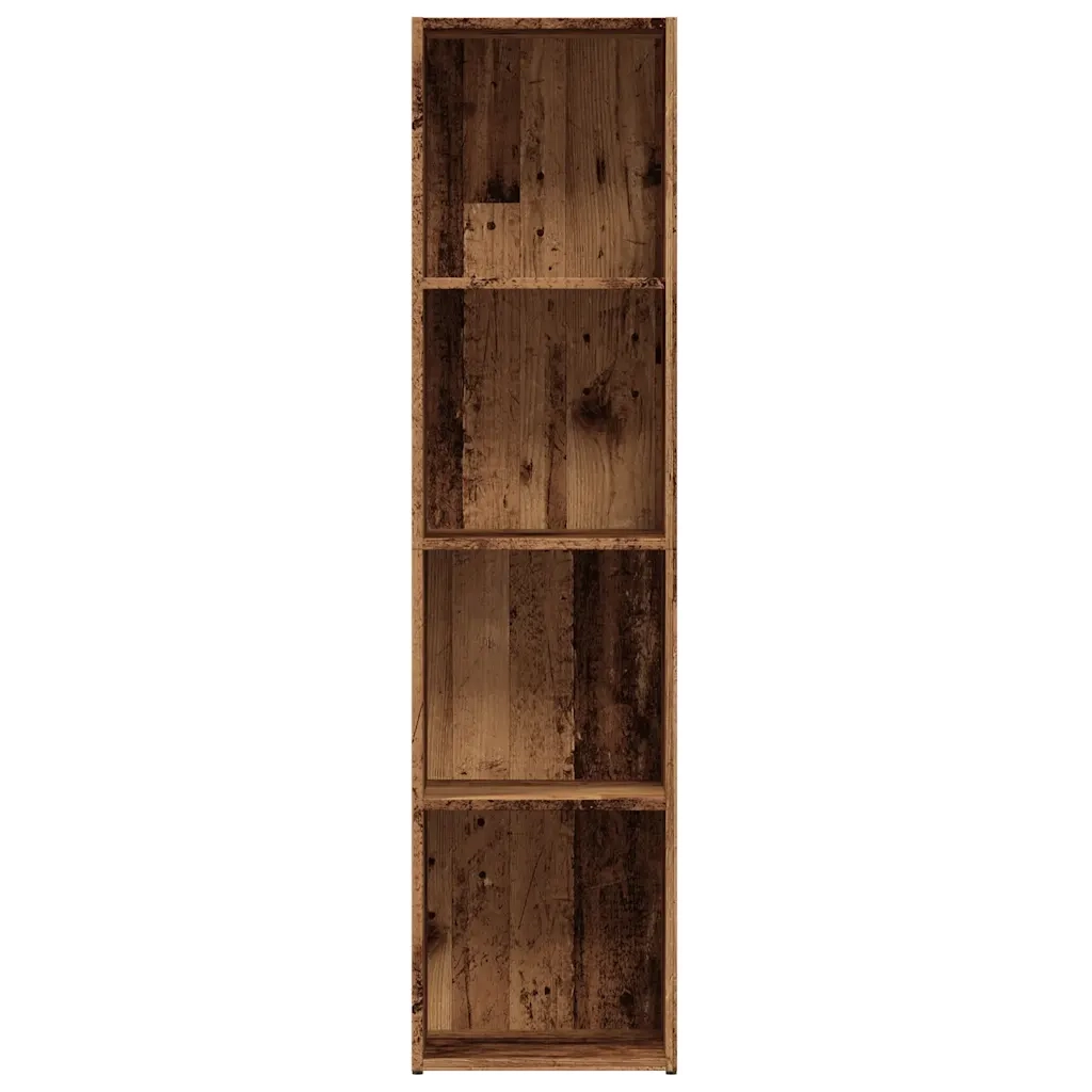 Libreria-Scaffale per Libri-Mobile di Stoccaggio Legno Antico 36x30x143 cm in Legno Multistrato