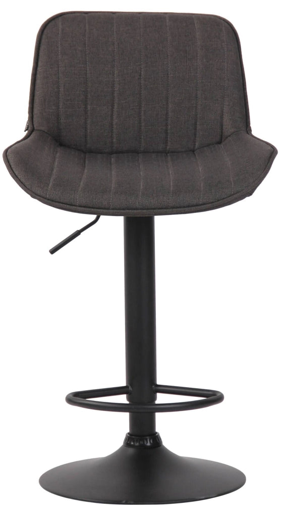 Set di 2 sgabelli da bar Lentini in tessuto grigio scuro,nero