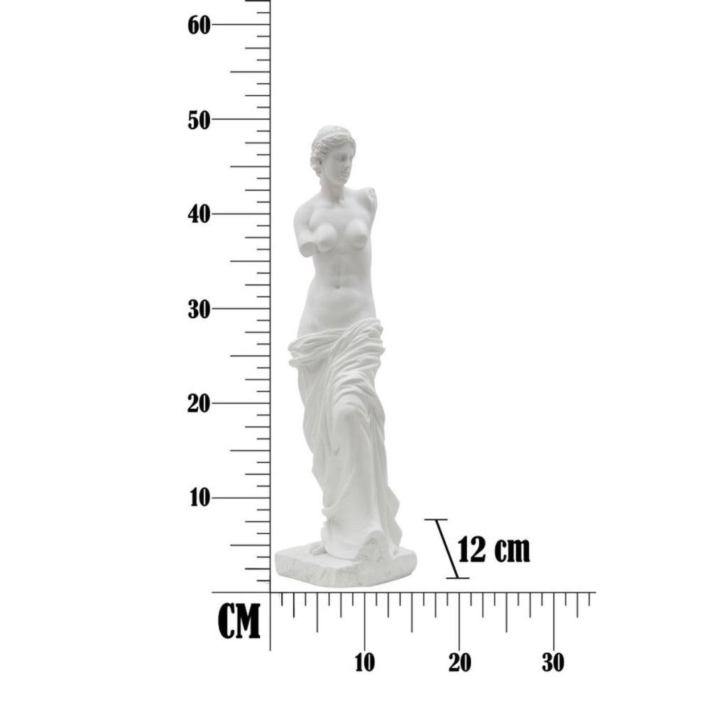 Scultura Statua Woman figura femminile in resina bianca