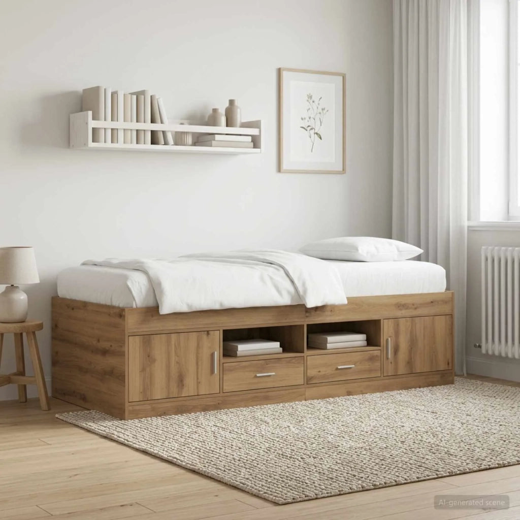 Telaio del letto con storage Rovere Artigianale 80 x 200 cm 3429500