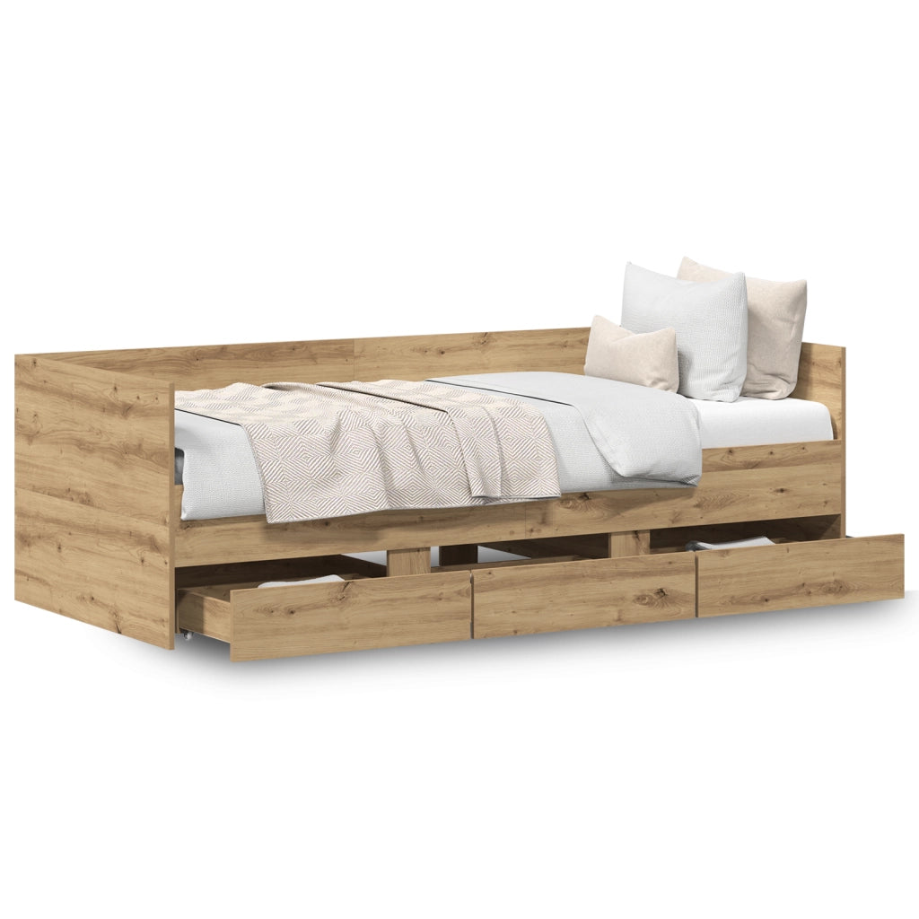 Daybed Rovere Artigianale Legno Ingegnerizzato 90 x 190 cm