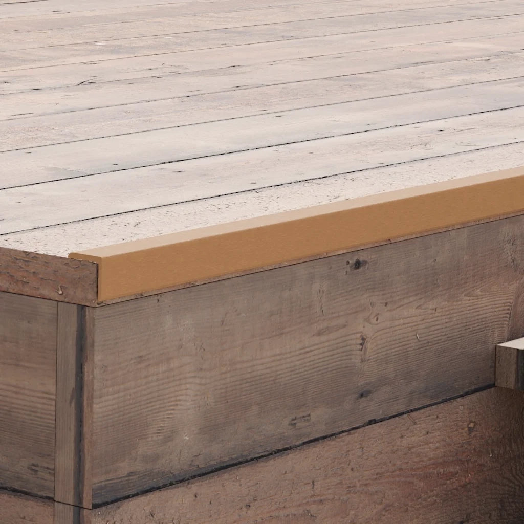 Profili Angolari per Decking in WPC  5pz 170cm Colore Teak cod mxl 46765