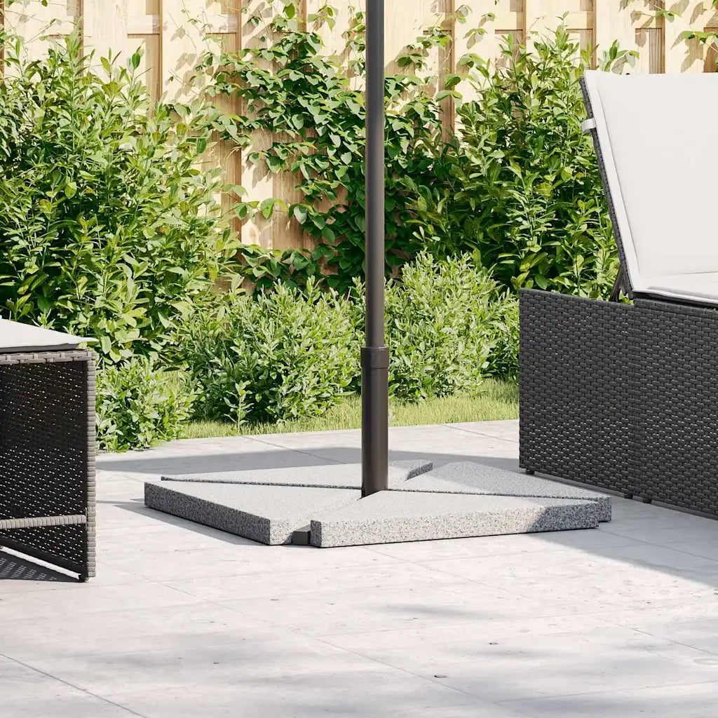Piastre per Parasole 4 pz in Granito Triangolare 14 kg Grigio 3318585