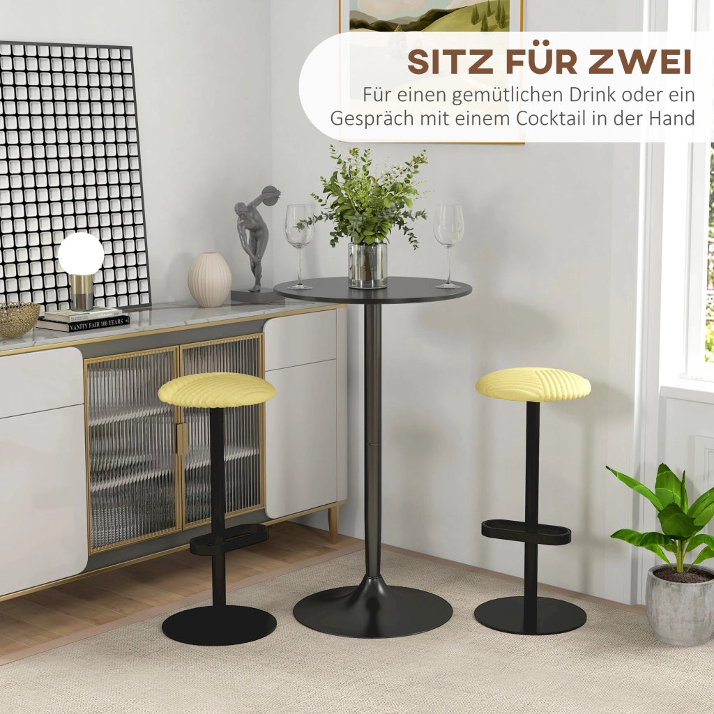 Tavolino da bar ¨C zephmum ¨C nero 60x60x102 cm