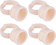 Set di Cuppolette per Microblading a Silicone con Anello Medio per Pigmenti e Semi-Permanente Make-up (Modello con Anello a Silicone)