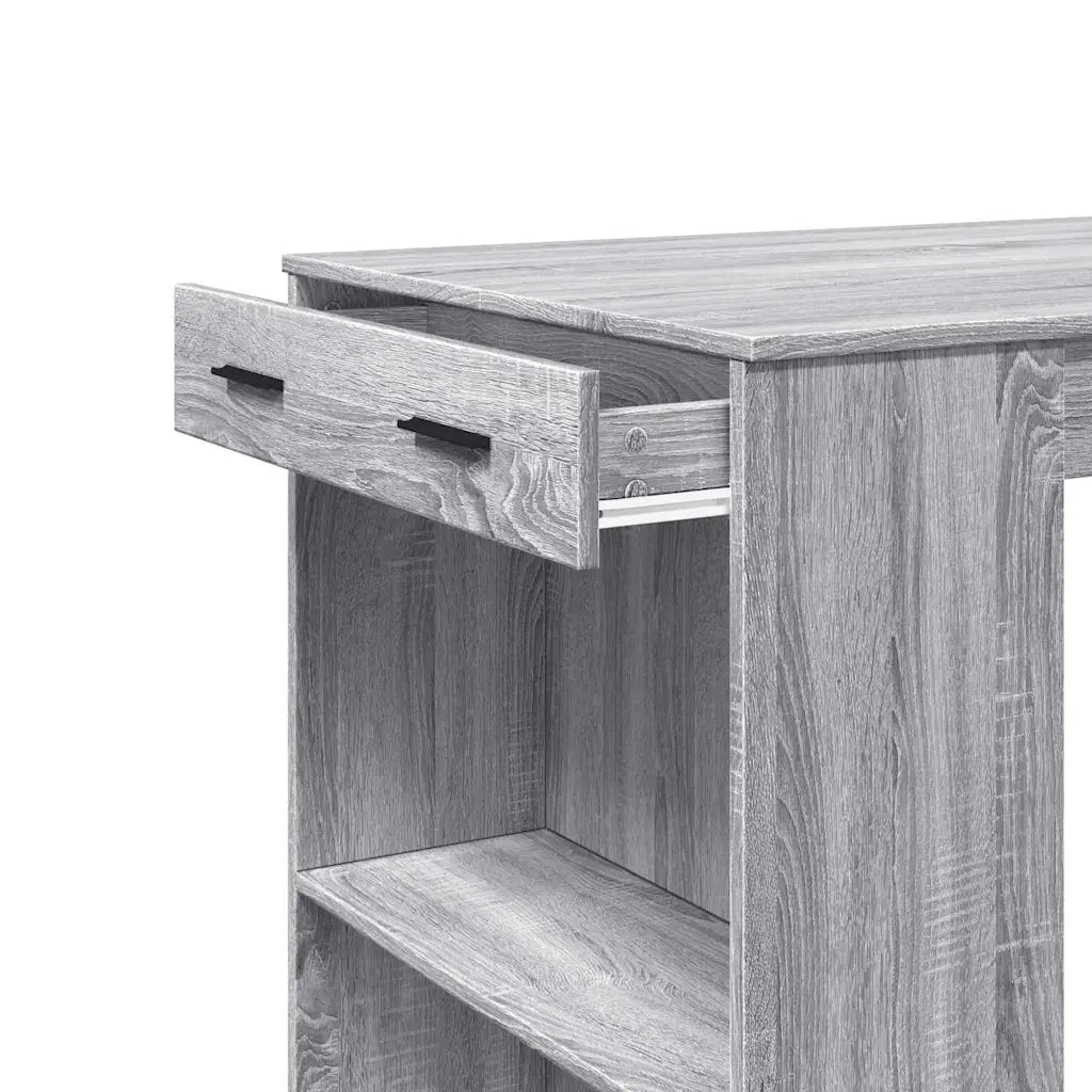 Tavolo da Bar Grigio Sonoma 102x70x103,5 cm in Truciolato