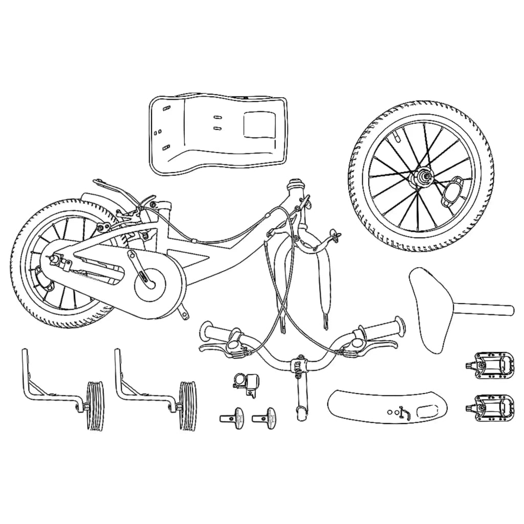 Bicicletta per Bambini 12 Pollici per bambini di 2-4 anni Rosa 42009456