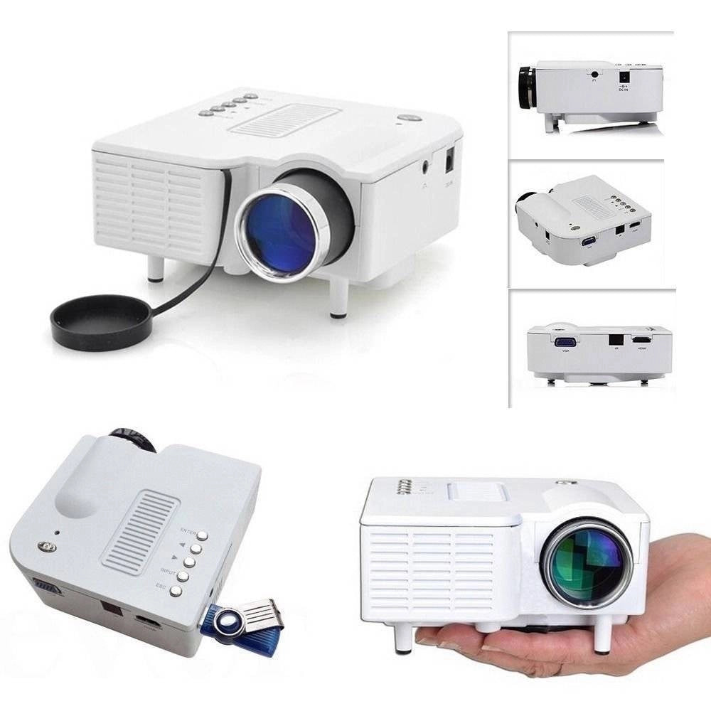 Trade Shop - Proiettore Portatile Led Videoproiettore Mini Home Cinema Pc Vga/usb/sd/av/hdmi -