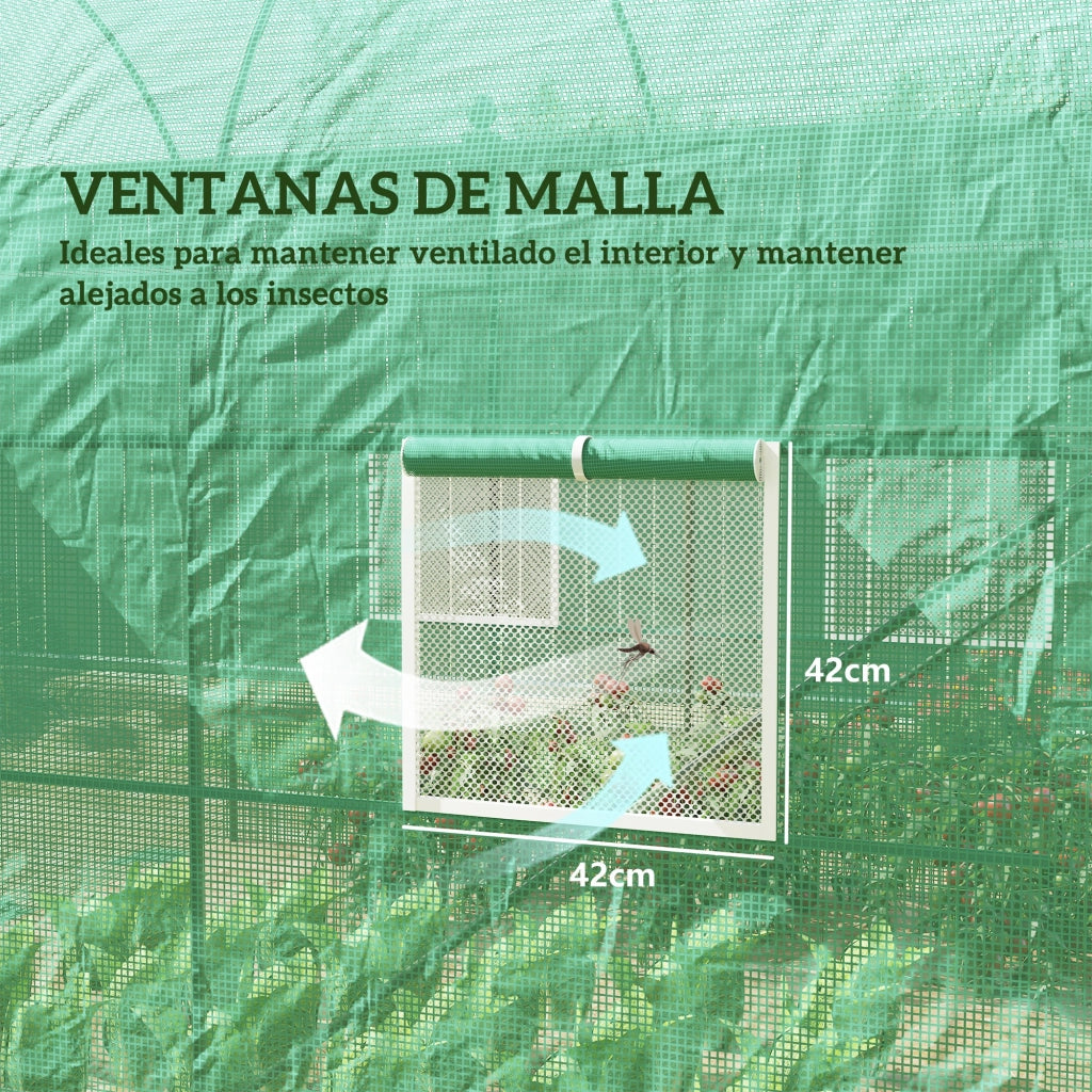 Serra da Giardino Tunnel 2,5x2x2 m ¨C Xylo ¨C Copertura PE 140 g/m2 Verde per Piante Verdure Esterno