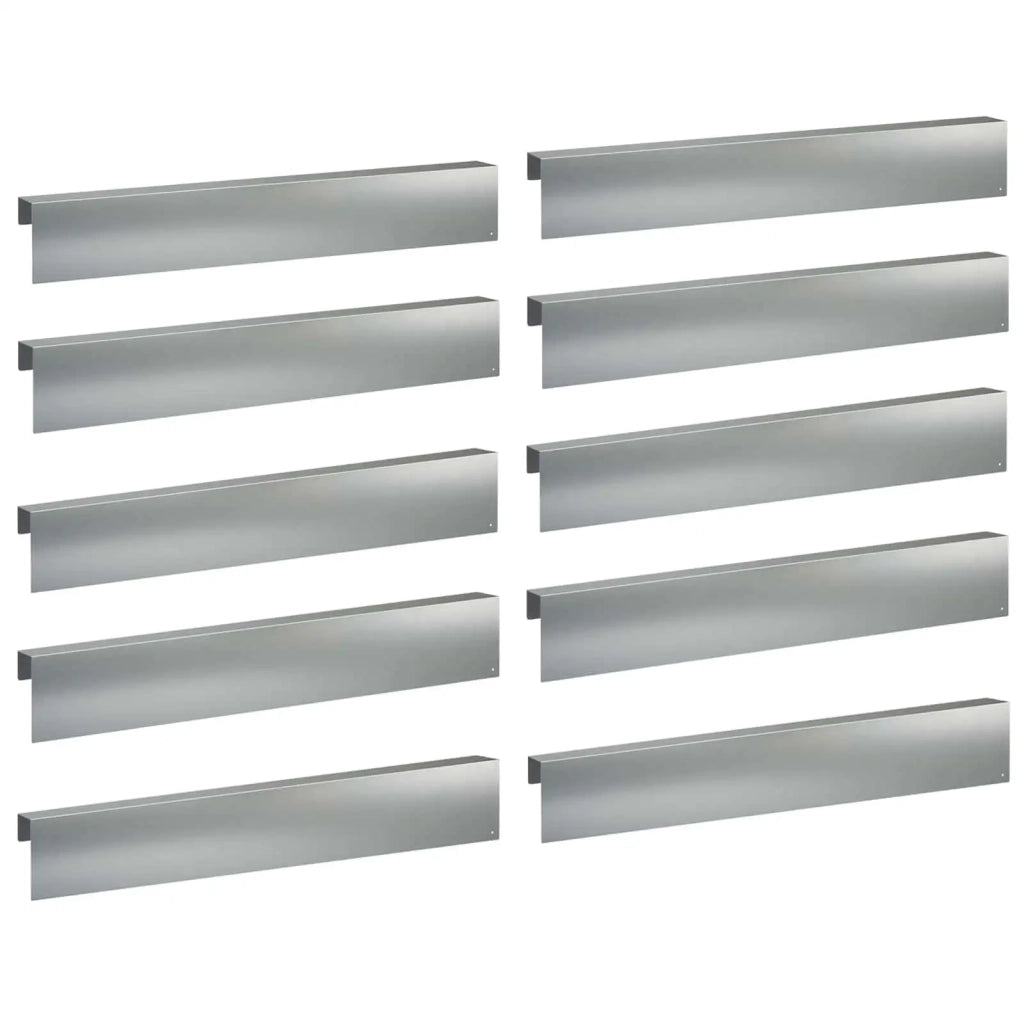 Profilo di copertura per giardino 10 pz 100 x 6 x 15 cm 8012959