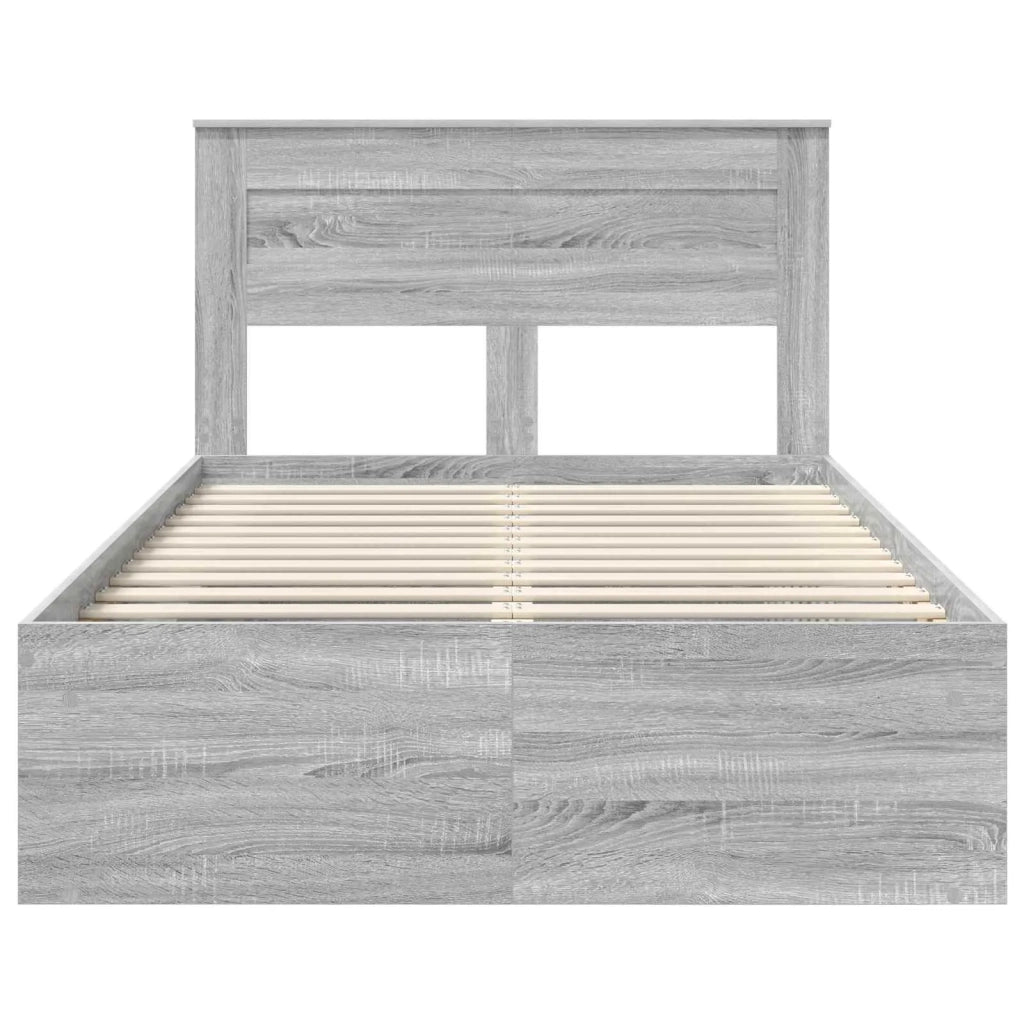 Struttura del letto Grigio Sonoma 120 x 200 cm Pino massello 3409788